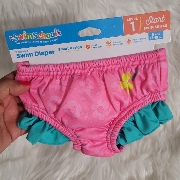 Swimschool Girls Swim Reusable Diaper - Picture 1 of 4